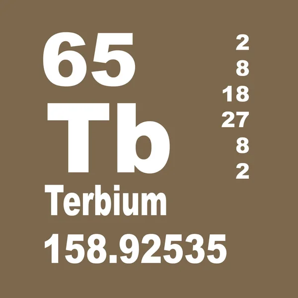 Terbium Tabela Periódica Elementos — Fotografia de Stock