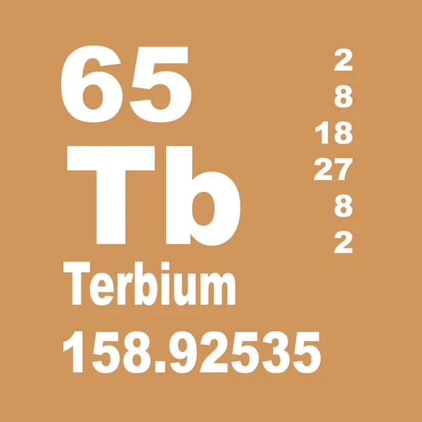 Terbio Tabla Periódica Elementos — Foto de Stock