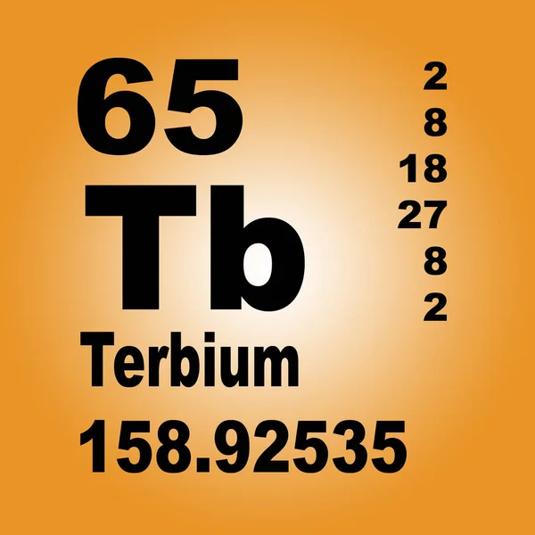 Terbium Περιοδικός Πίνακας Στοιχείων — Φωτογραφία Αρχείου