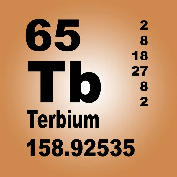 Terbium Περιοδικός Πίνακας Στοιχείων — Φωτογραφία Αρχείου