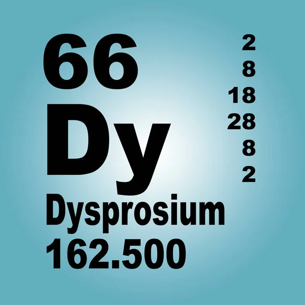 원소의 디스프로슘 주기성 테이블 — 스톡 사진