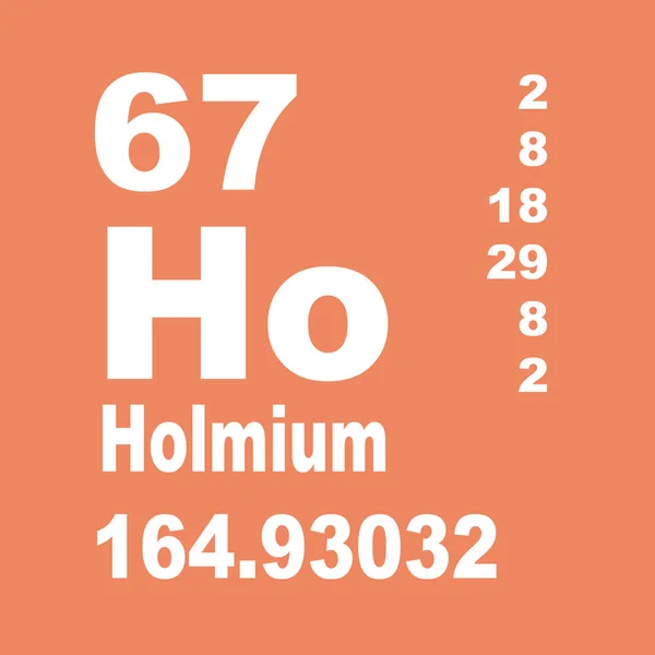 Tabela Periódica Elementos Hólmio — Fotografia de Stock