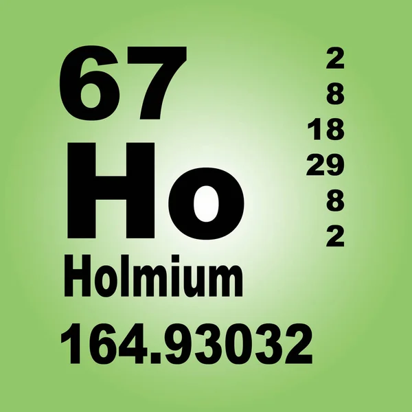 Holmium Okresowego Pierwiastków — Zdjęcie stockowe