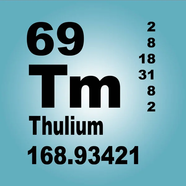 Túlium Periodikus Táblázata — Stock Fotó