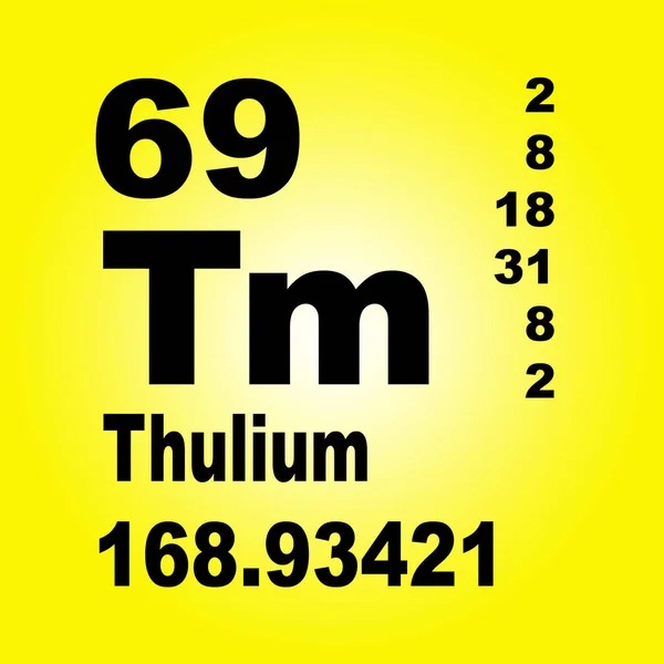 Tabela Periódica Elementos Thulium — Fotografia de Stock