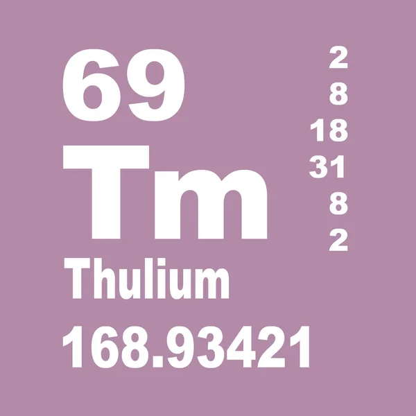 Thulium Periodic Table Elements — Stock Photo, Image