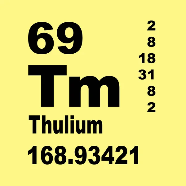 Thulium Periodiskt Bordlägger Beståndsdelar — Stockfoto