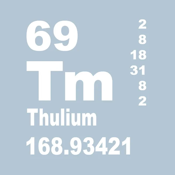 Tabela Periódica Elementos Thulium — Fotografia de Stock