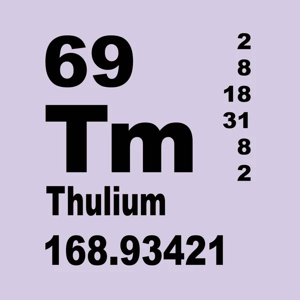 Tabela Periódica Elementos Thulium — Fotografia de Stock