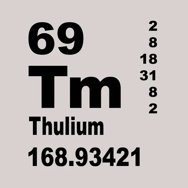 Thulium Periodická Tabulka Prvků — Stock fotografie