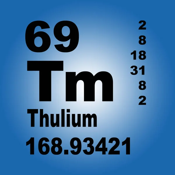 Thulium Okresowego Spisu Elementów — Zdjęcie stockowe