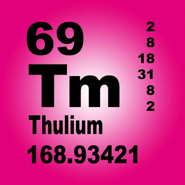 Tabela Periódica Elementos Thulium — Fotografia de Stock