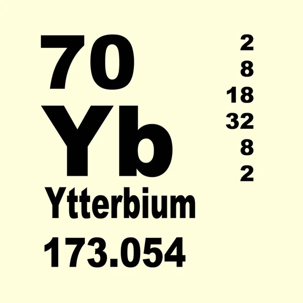 Elementlerin Ytterbium Periyodik Tablosu — Stok fotoğraf