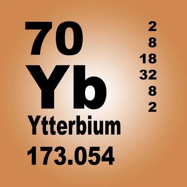 元素のイッテルビウム周期表 — ストック写真