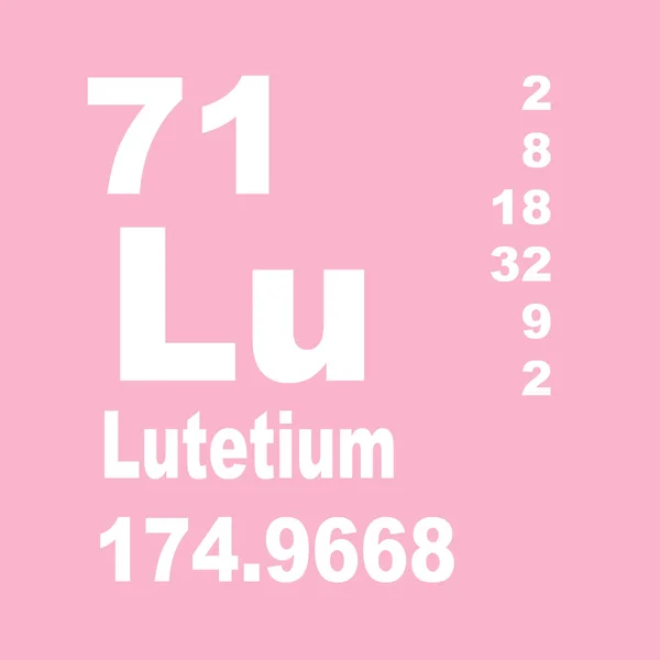 Tabela Periódica Elementos Lutécio — Fotografia de Stock
