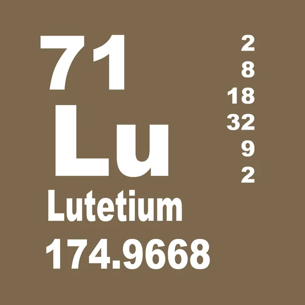 Lutetium Periódusos Rendszer — Stock Fotó