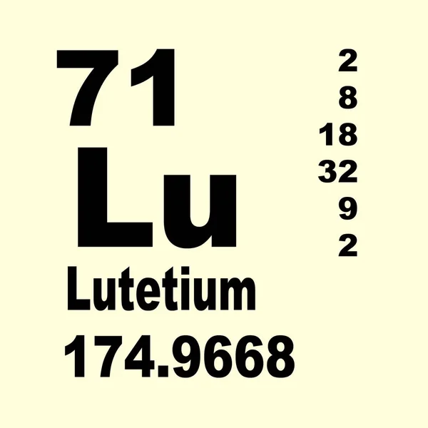 Tabla Periódica Elementos Lutecio — Foto de Stock