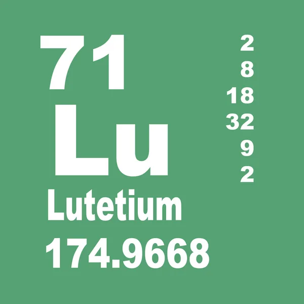 Lutetium Periodické Tabulky Prvků — Stock fotografie