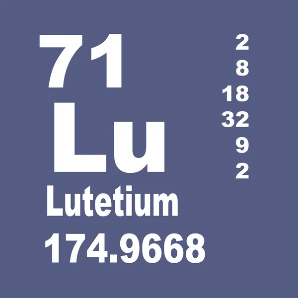 Lutetium Periodic Table Elements — Stock Photo, Image