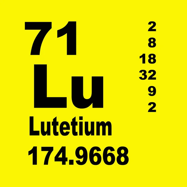 Tabela Periódica Elementos Lutécio — Fotografia de Stock
