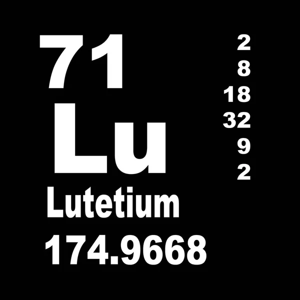 원소의 루테튬 주기성 테이블 — 스톡 사진