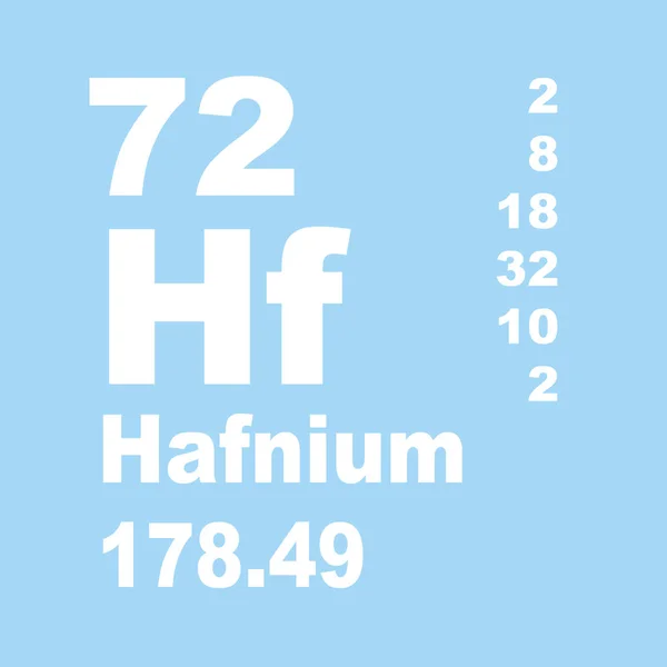 원소의 하프늄 주기성 테이블 — 스톡 사진