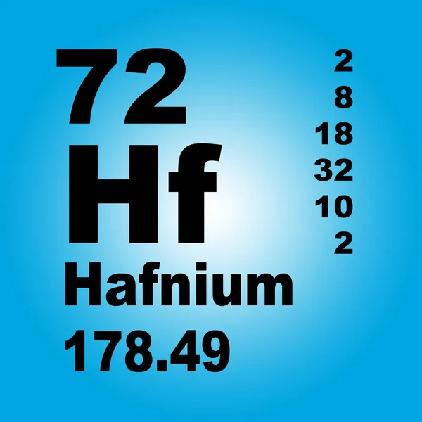 Hafnium Okresowe Tabeli Elementów — Zdjęcie stockowe