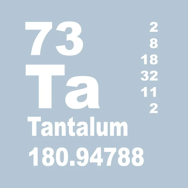 Tantalum Periodic Table Elements — Stock Photo, Image