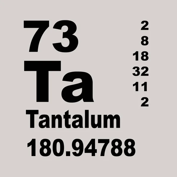 Периодическая Таблица Элементов Тантала — стоковое фото