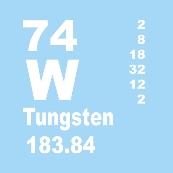 Tungsten Periodic Table Elements — Stock Photo, Image