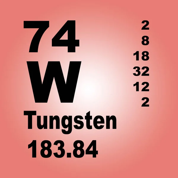 Tungsteno Tavola Periodica Elementi — Foto Stock