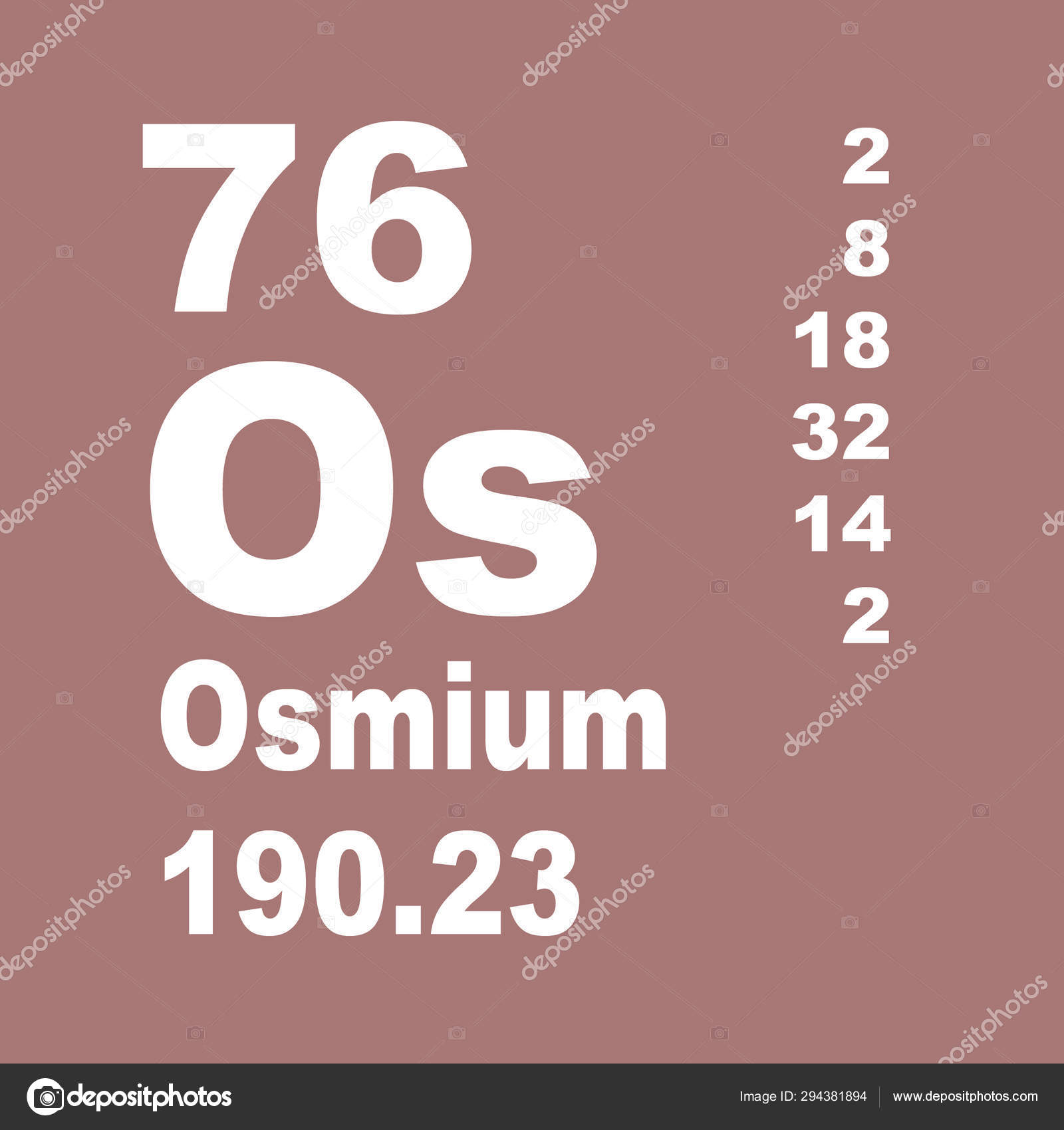 Tavola Periodica Degli Elementi Osmio — Foto Stock ...