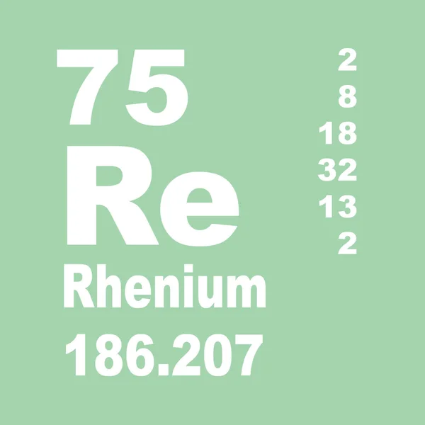 Rhenium Periodická Tabulka Prvků — Stock fotografie