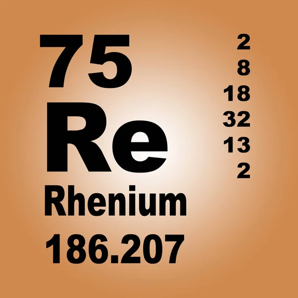 Tabela Periódica Dos Elementos Rénio — Fotografia de Stock