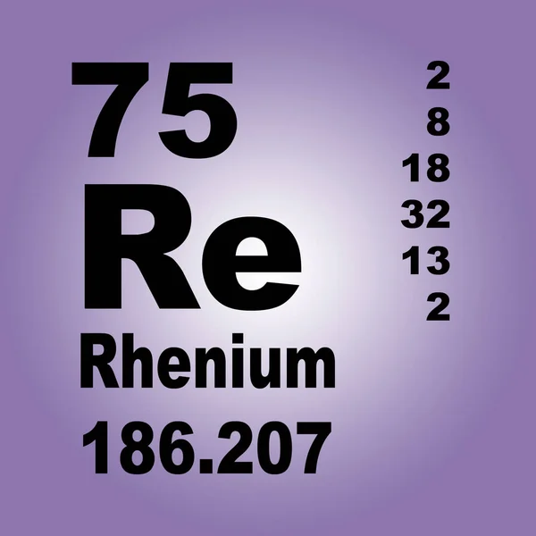Rhenium Periodiskt Bordlägger Beståndsdelar — Stockfoto