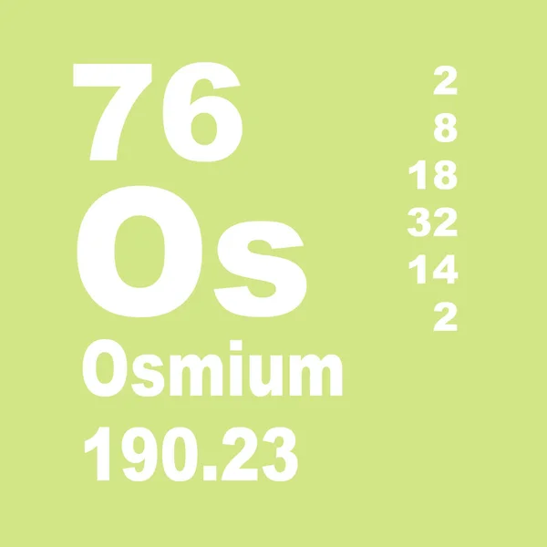 Osmium Okresowego Pierwiastków — Zdjęcie stockowe