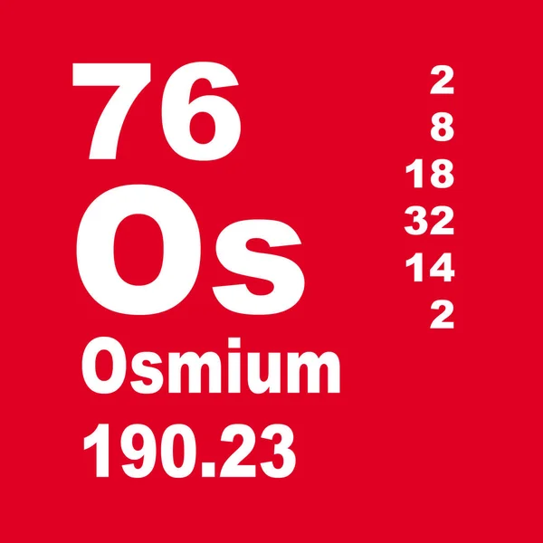 Tabela Periódica Elementos Ósmio — Fotografia de Stock