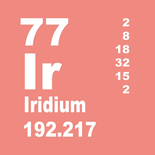 Iridium Periodieke Tabel Van Elementen — Stockfoto