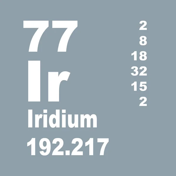 Okresowe Elementy Układu Iridium — Zdjęcie stockowe