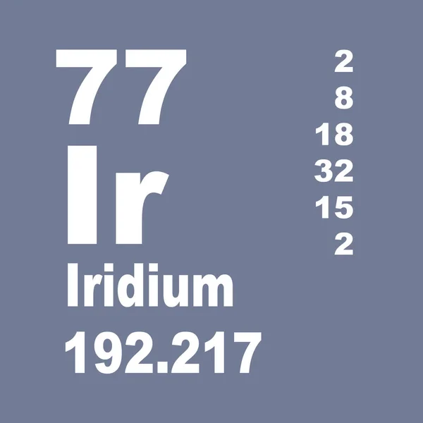 Periodická Tabulka Prvků Iridium — Stock fotografie