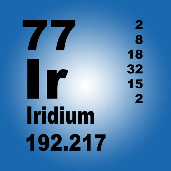 Iridium Periodieke Tabel Van Elementen — Stockfoto