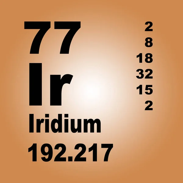 Okresowe Elementy Układu Iridium — Zdjęcie stockowe