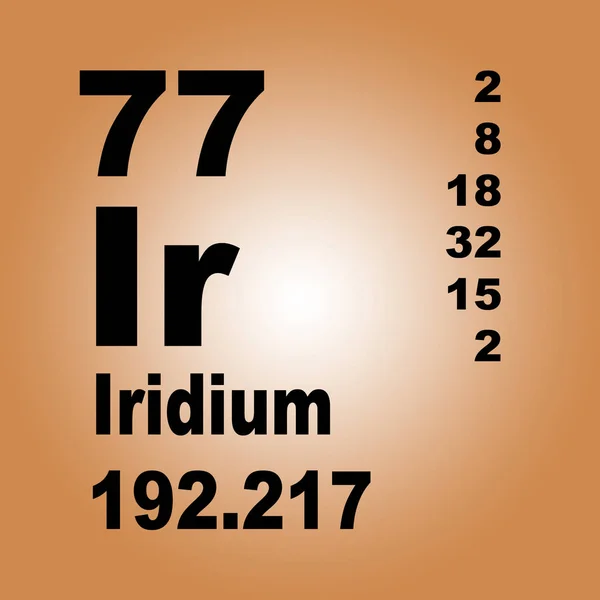 Iridio Tavola Periodica Degli Elementi — Foto Stock