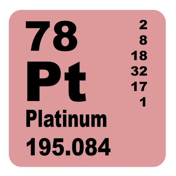Платиновая Периодическая Таблица Элементов — стоковое фото