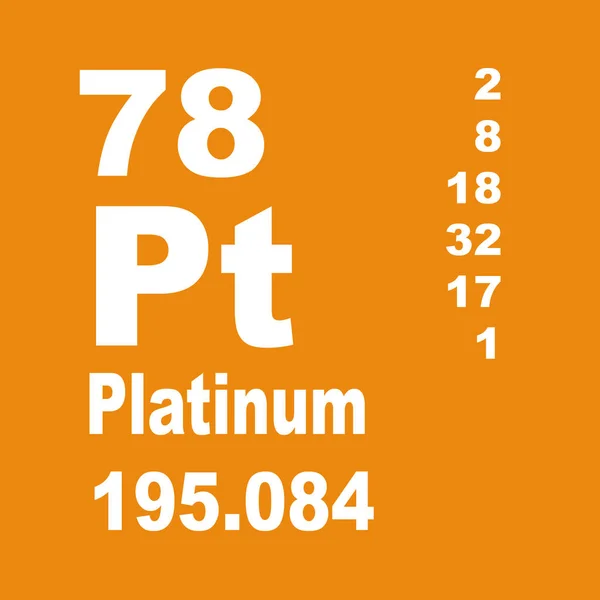 Platinum Periódusos Rendszer Elemek — Stock Fotó