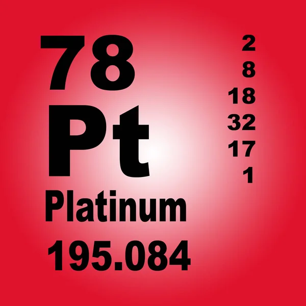 Платиновая Периодическая Таблица Элементов — стоковое фото