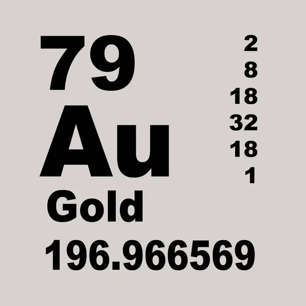 Tabela Periódica Elementos Ouro — Fotografia de Stock