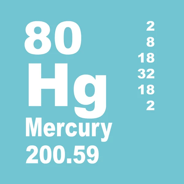 汞元素周期表 — 图库照片