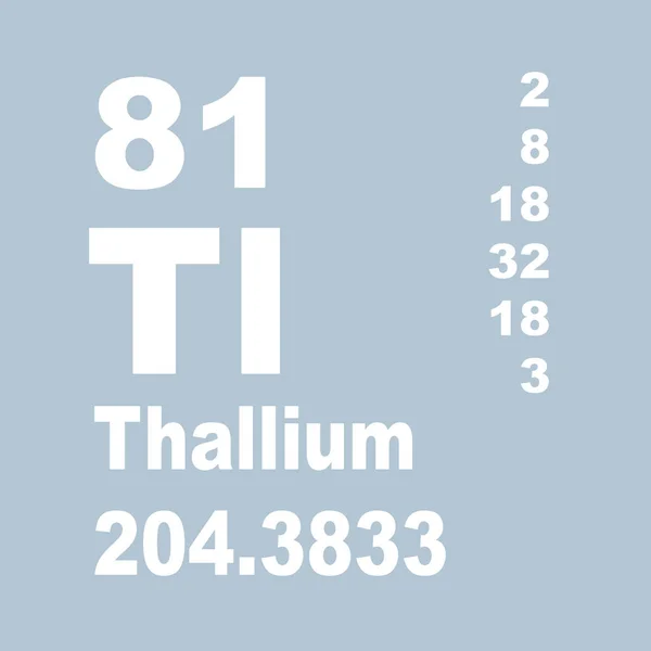 Thallium Periodická Tabulka Prvků — Stock fotografie