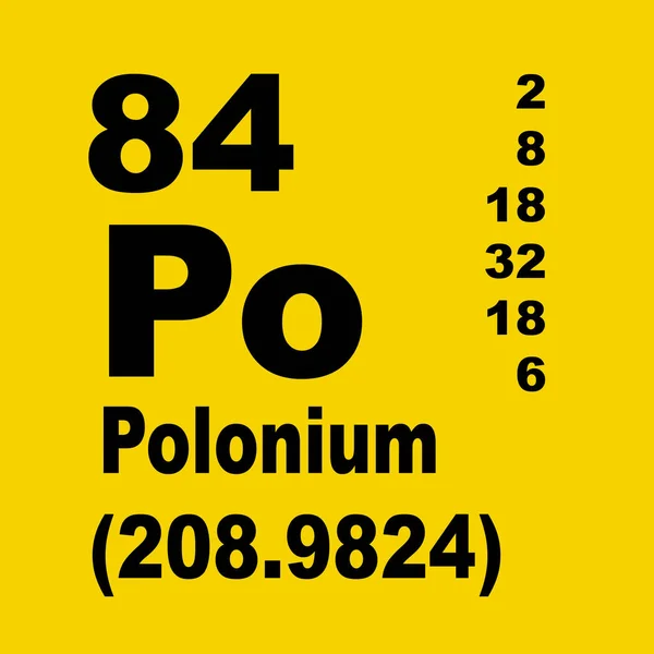 Polónium Időszaki Elemek Táblázata — Stock Fotó